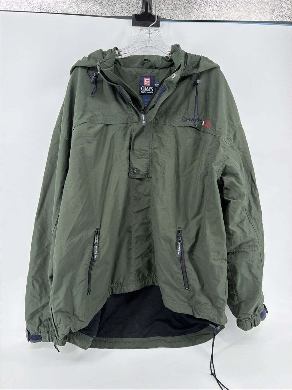 Vintage 90s Chaps Ralph Lauren Anorak Jacket Mens XL Green Sailing Pullover